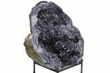 Top Quality, Purple Amethyst Geode - Blue Agate Rind #221139-1